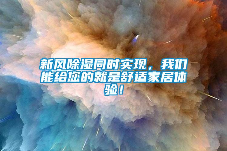 新風(fēng)除濕同時實現(xiàn)，我們能給您的就是舒適家居體驗！