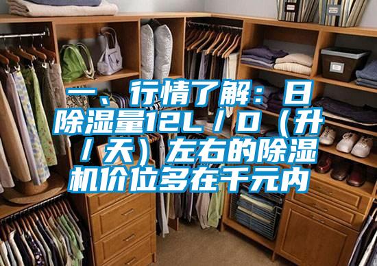 一、行情了解：日除濕量12L／D（升／天）左右的除濕機價位多在千元內