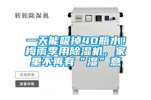 一天能吸掉40瓶水！梅雨季用除濕機，家里不再有“濕”意