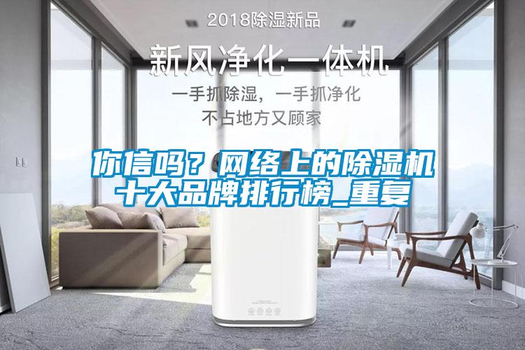 你信嗎？網絡上的除濕機十大品牌排行榜_重復