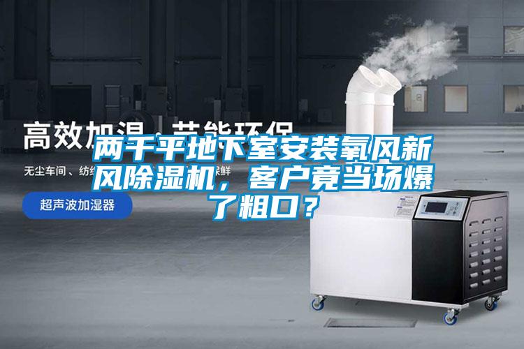 兩千平地下室安裝氧風新風除濕機，客戶竟當場爆了粗口？