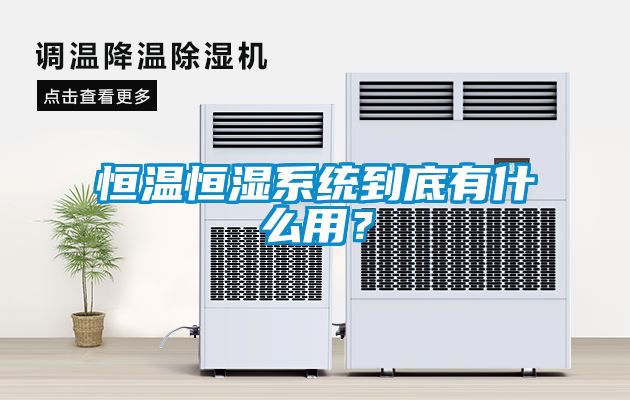 恒溫恒濕系統到底有什么用？