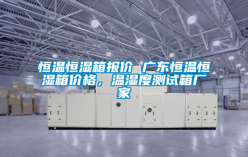 恒溫恒濕箱報價 廣東恒溫恒濕箱價格，溫濕度測試箱廠家