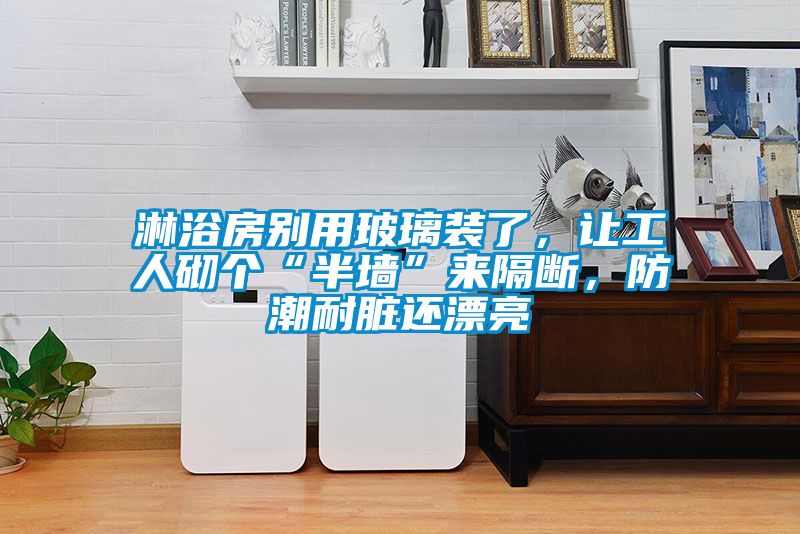 淋浴房別用玻璃裝了，讓工人砌個“半墻”來隔斷，防潮耐臟還漂亮