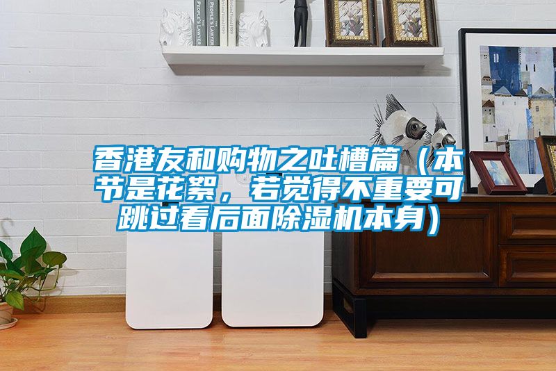 香港友和購物之吐槽篇（本節是花絮，若覺得不重要可跳過看后面除濕機本身）
